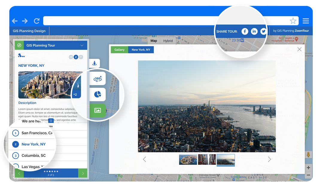 ZoomTour interactive multimedia virtual tours