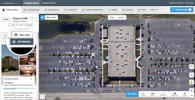 Virtual site visits for commercial properties