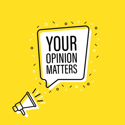 Your opinion matters graphic